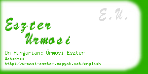 eszter urmosi business card