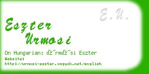 eszter urmosi business card
